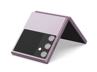 Image showing Purple foldable smartphone