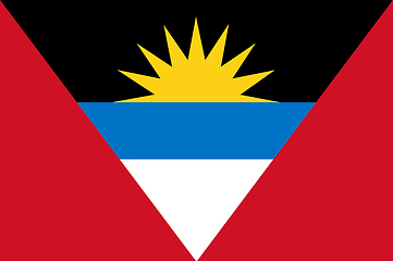 Image showing Colored flag of Antigua and Barbuda