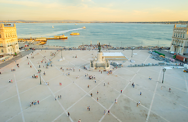 Image showing  people Commercial square. Lisbon, Portugal