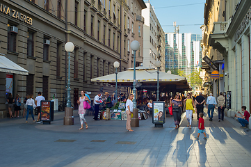 Image showing People at Downtown street. Zagreb