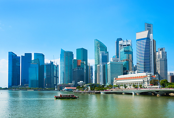 Image showing cityscape Singapore financial district view