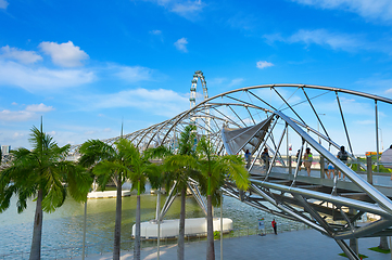 Image showing People Helix Bridge Flyer Singapore