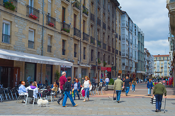 Image showing People street  Vitoria-Gasteiz Spain
