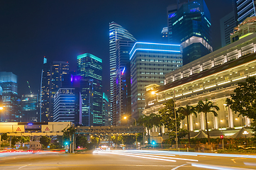 Image showing Traffic road Singapore Downtown Core