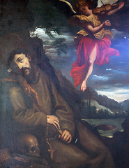 Image showing St Francis Comforted by an Angel