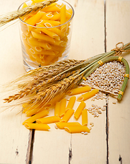 Image showing Italian pasta penne with wheat