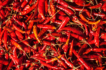 Image showing Red spicy chili peppers