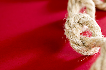 Image showing tangled and knotted thick rope