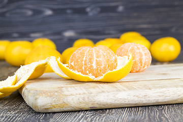 Image showing peeled orange juicy tangerine