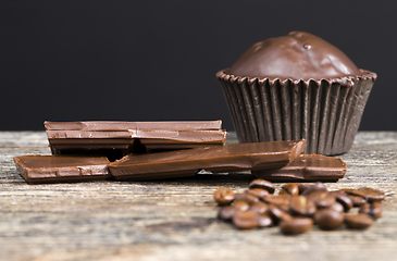 Image showing coffee beans and cake