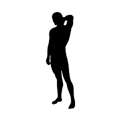 Image showing Standing Pose Man Silhouette