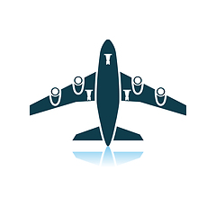 Image showing Airplane Takeoff Icon Front View