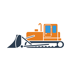 Image showing Icon Of Construction Bulldozer