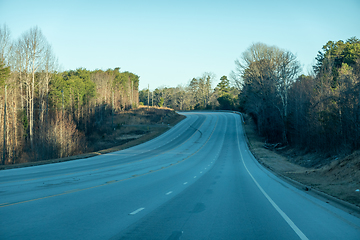 Image showing morning drive on a secondary road in york sc