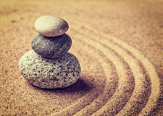 Image showing Japanese Zen stone garden