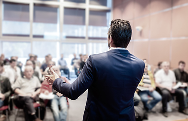 Image showing Speaker at Business Conference and Presentation.