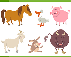 Image showing cute farm animal characters set