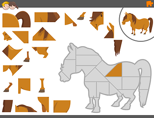 Image showing jigsaw puzzle game with pony