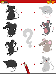 Image showing shadow game with mice