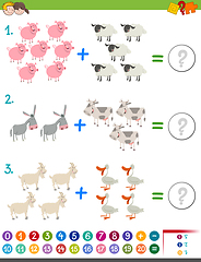 Image showing addition maths activity for children