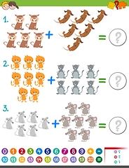 Image showing addition maths activity for kids