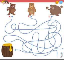 Image showing maze game with bear characters