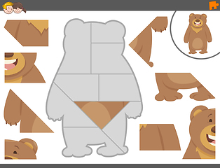 Image showing jigsaw puzzle game with bear