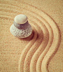 Image showing Japanese Zen stone garden