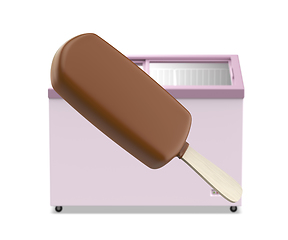 Image showing Milk chocolate ice cream