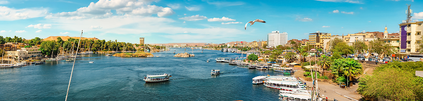 Image showing Aswan city panorama