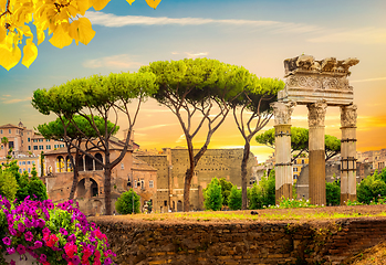 Image showing Autumn view of Roman Forum