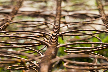 Image showing an old rusty bed