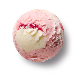 Image showing vanilla and strawberry ice cream