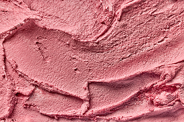 Image showing pink homemade ice cream texture