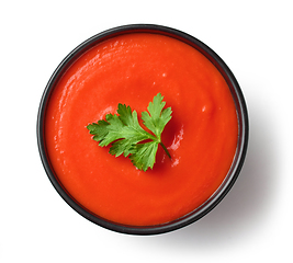 Image showing bowl of red tomato sauce ketchup