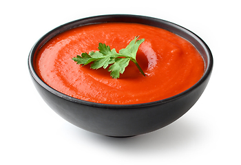 Image showing bowl of red tomato sauce ketchup