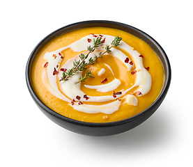 Image showing bowl of vegetable cream soup