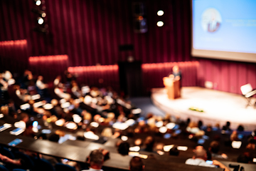 Image showing Woman giving presentation on business conference event.