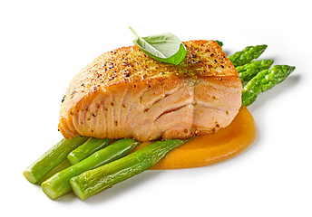 Image showing grilled salmon steak