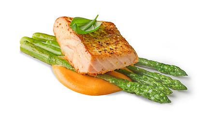 Image showing grilled salmon fillet steak