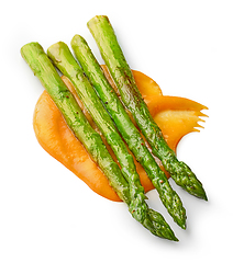 Image showing roasted steamed asparagus