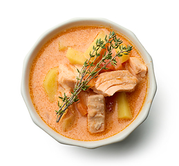 Image showing bowl of fish soup