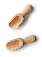 Image showing two empty wooden scoops