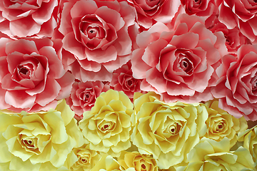 Image showing roses made from colored paper