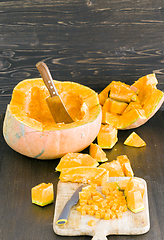 Image showing cooking orange ripe pumpkin