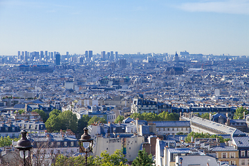 Image showing Aerial view of Paris from the Butte Montmartre