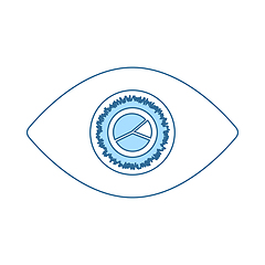 Image showing Eye With Market Chart Inside Pupil Icon