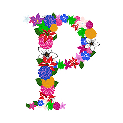 Image showing Floral Alphabet Letter