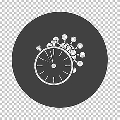 Image showing Coronavirus Molecule Under Stopwatch Icon