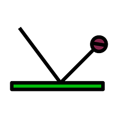 Image showing Cricket Ball Trajectory Icon